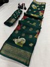 Wow Jacquard Border Small Flower Printed Sarees Wholesale Shop In Surat
